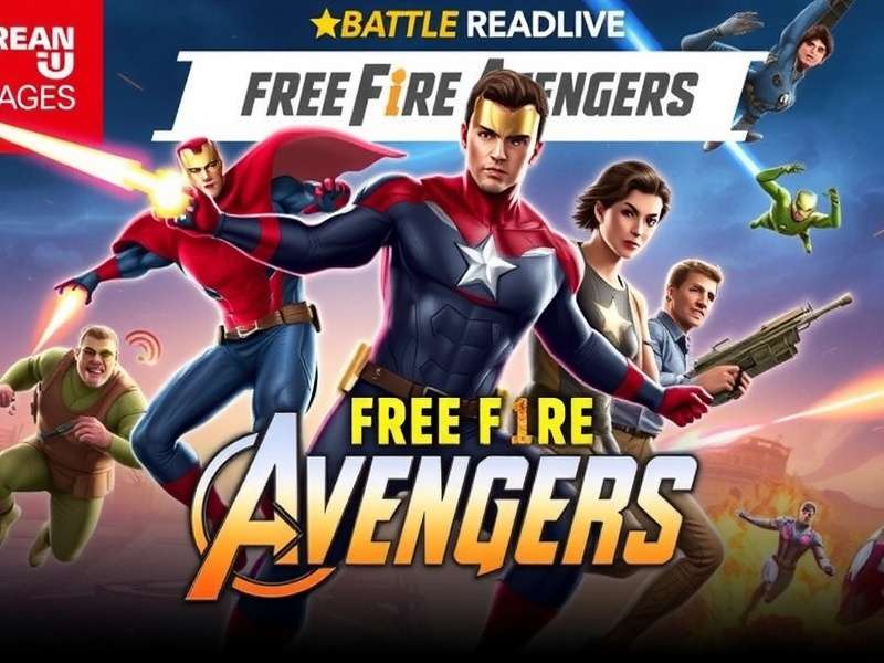 Free Fire Avengers - Epic Battle Royale Action Free Fire Avengers game banner showing battle royale action with superhero characters